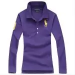 t-shirt manche longue ralph lauren promo purple